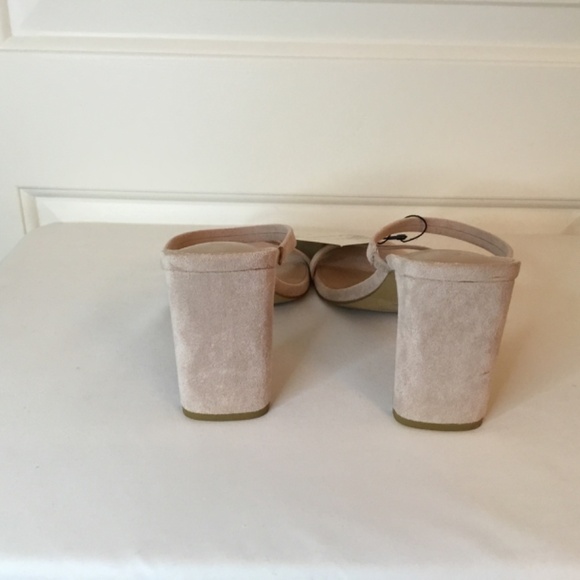 The Drop Women’s Avery Natural Square Toe Two Strap High Heels - Picture 5 of 8